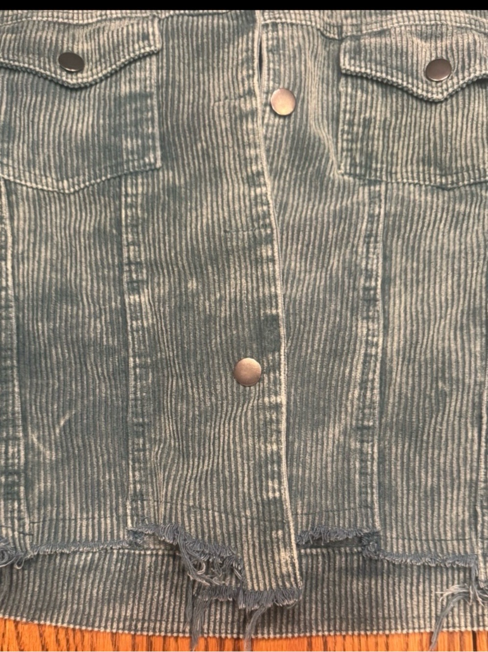 POL Army Green Corduroy Trucker Jacket - Picture 5 of 6
